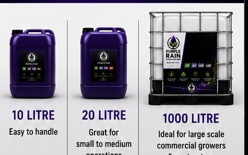 Purple Rain liquid concentrate — available in 10L, 20L and 1000L IBC